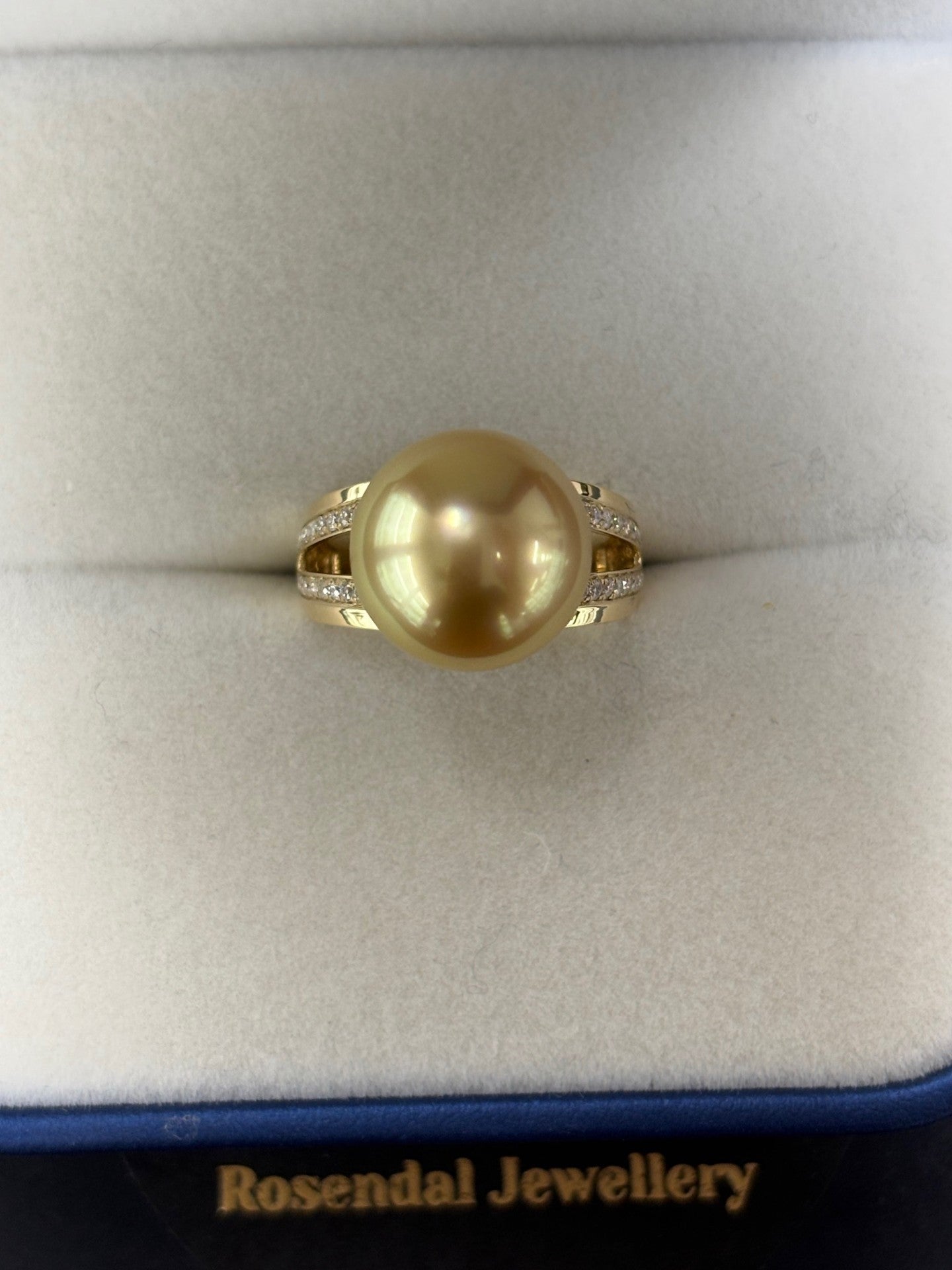 Made to Order - Sunveil Yellow Golden Sea Pearl Ring - Yellow Gold | Lab-Grown Diamond