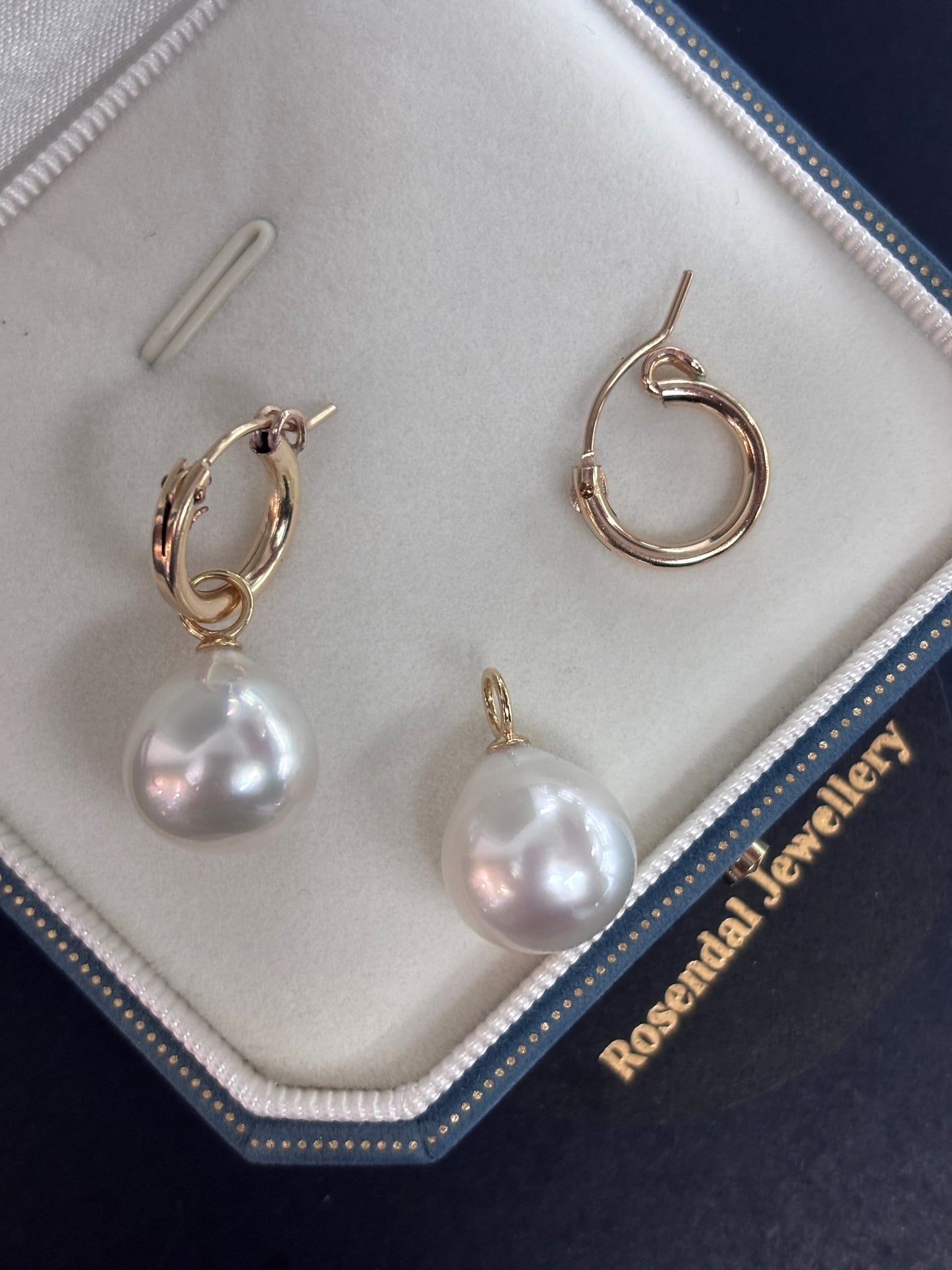 12mm Tear Drop Earring Hoops - 18kt Yellow Gold