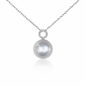 10mm Round Australian White South Pearl Pendant - 18KT White Gold