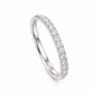 Half Eternity Diamond Ring - 14KT White Gold, Lab - Grown Diamonds