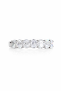 Half Eternity Diamond Ring - 18KT White Gold, Natural Diamond