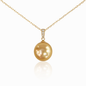 10mm -11mm Round Gold South Sea Pearl Pendant - 18kt Yellow Gold
