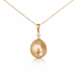 10mm -11mm Drop Gold South Sea Pearl Pendant - 18KT Yellow Gold