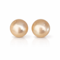 12mm Semi-Round Golden South Sea Pearl Earring Studs - 18KT Yellow Gold