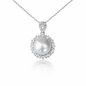 10mm Semi Round White Southsea Pearl Pendant - 18kt White Gold